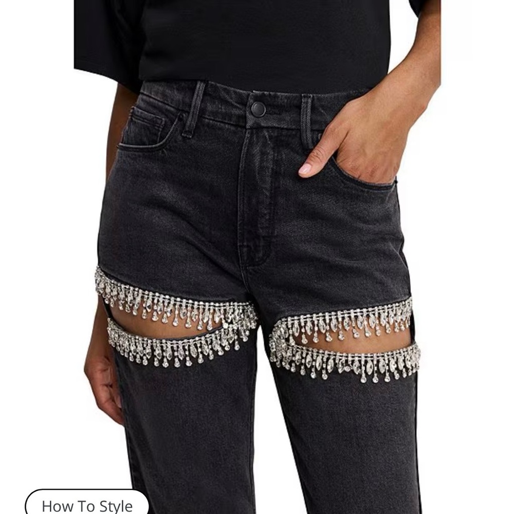 NEW Good American Icon Straight Jeans